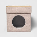 Stackable Felt Covered Cardboard Cat Condo Bed With Washable Top Nap Pad