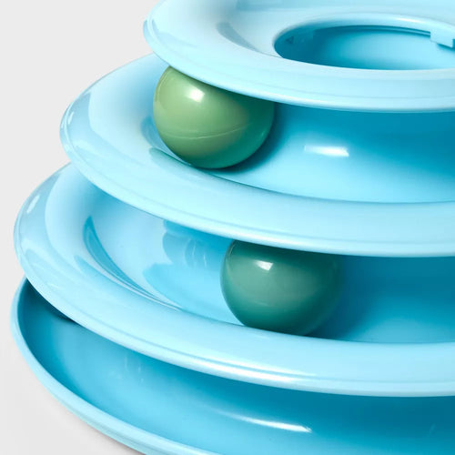 3-Layer Trackball Tower Interactive Cat Toy With Rolling Balls