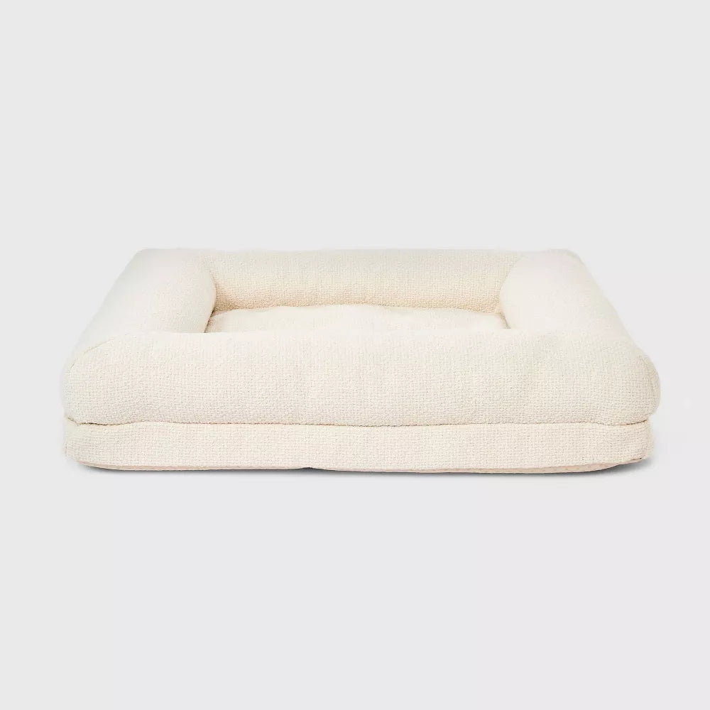 S Size Bolster Pet Bed For Cats And Dogs With Recycled Polyfiber Fill